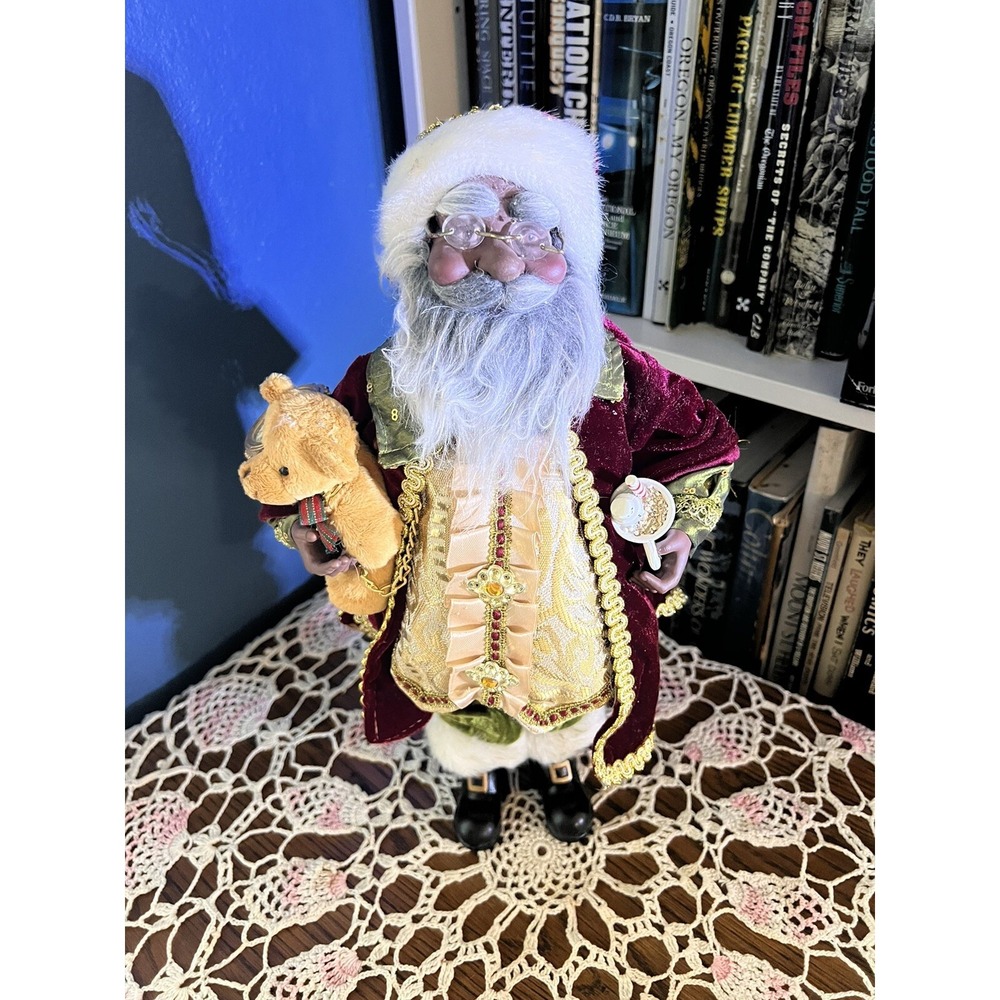 Christmas Collectible Santa Black African American Santa Figure 16" New